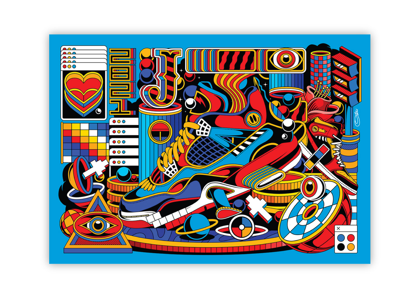 Hyprints | Shop - 'Psychedelic Sneakers by David Oku' sneaker art print
